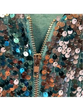 Anna-Kaci California Jacket, SZ XXL, PTP 27”, Length 27.5”, Full of Sparkles